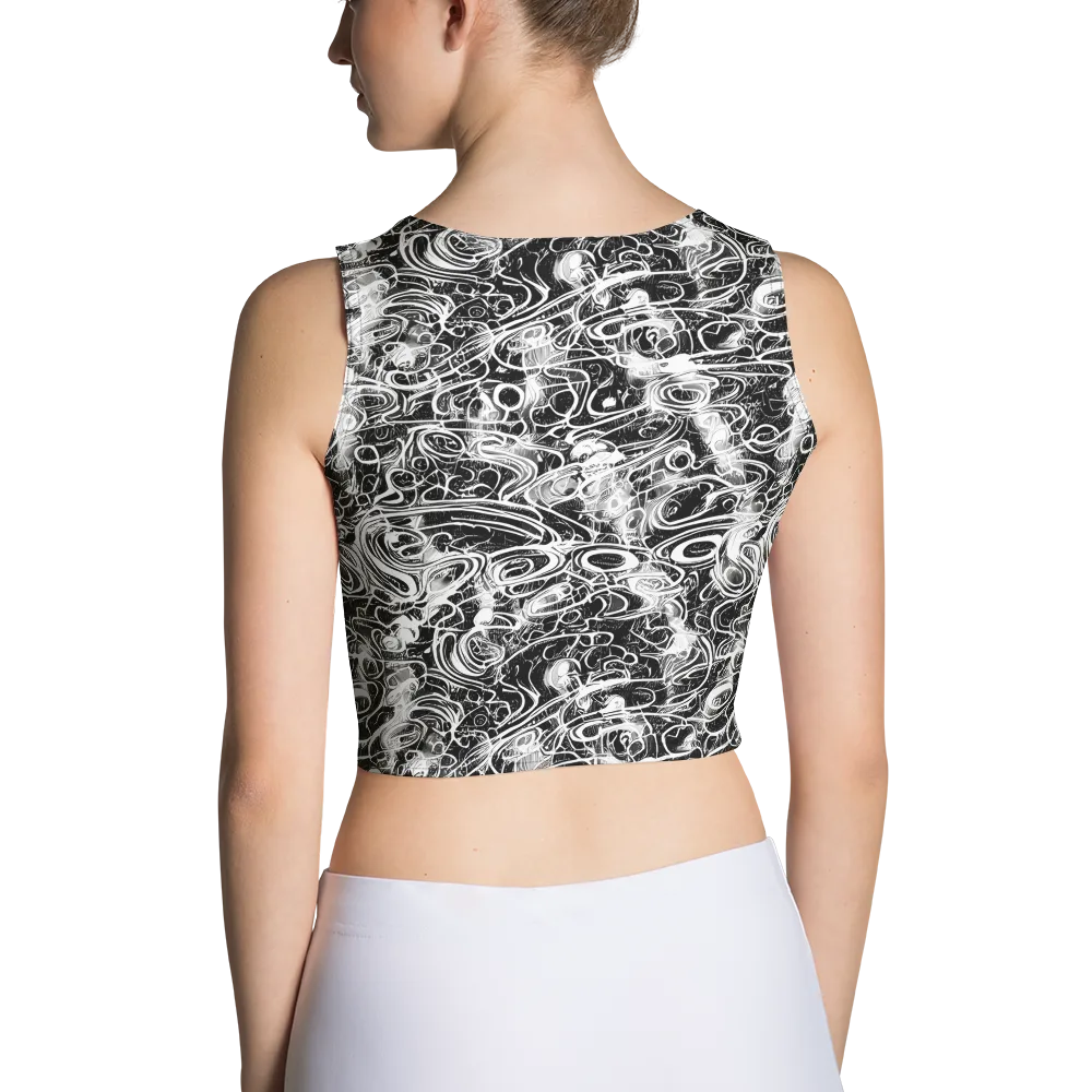 Graphite Whirlpool on Crop Top — Back