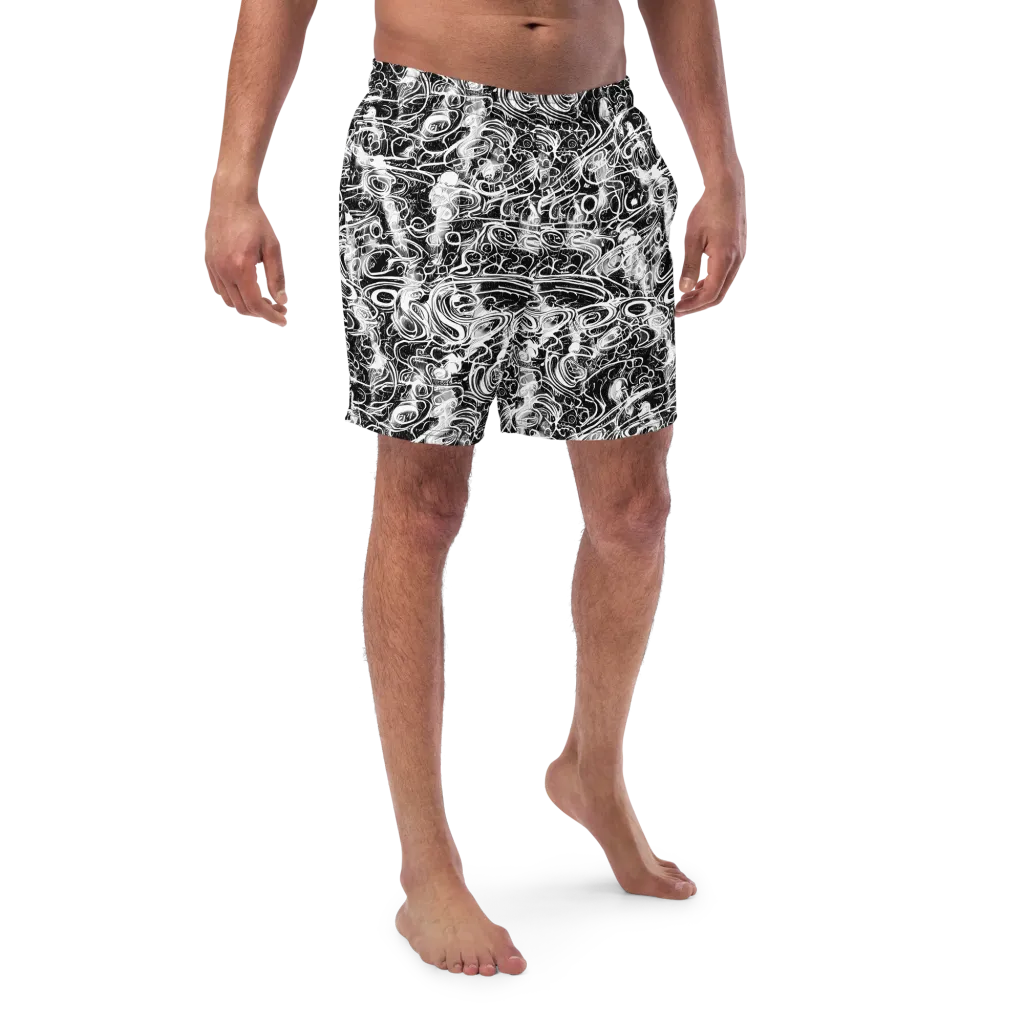 Graphite Whirlpool on Swim Trunks — Front