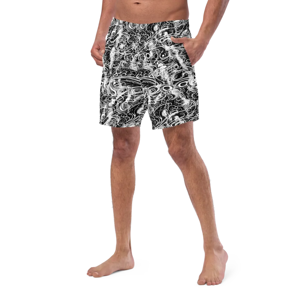 Graphite Whirlpool on Swim Trunks — Left Front