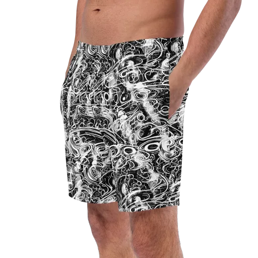 Graphite Whirlpool on a Swim Trunks