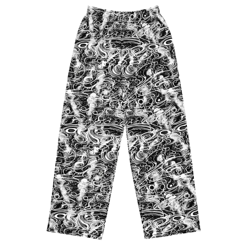 Graphite Whirlpool on Wide-Leg Pants — Front