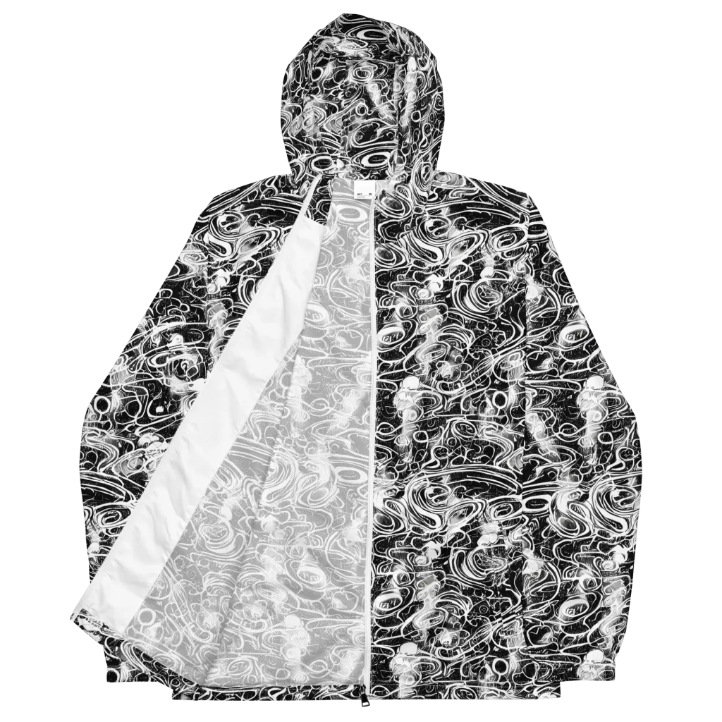 Graphite Whirlpool on Men's Windbreaker — Front