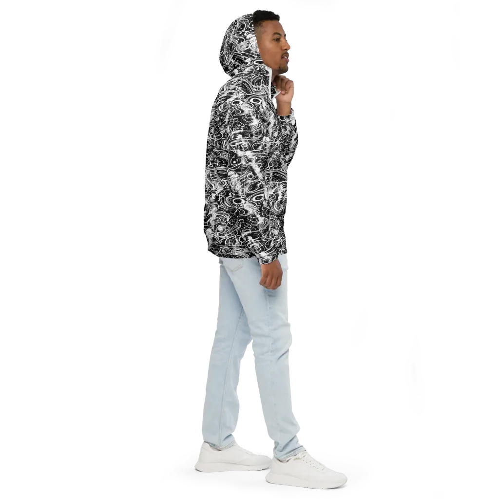Graphite Whirlpool on Men's Windbreaker — Right