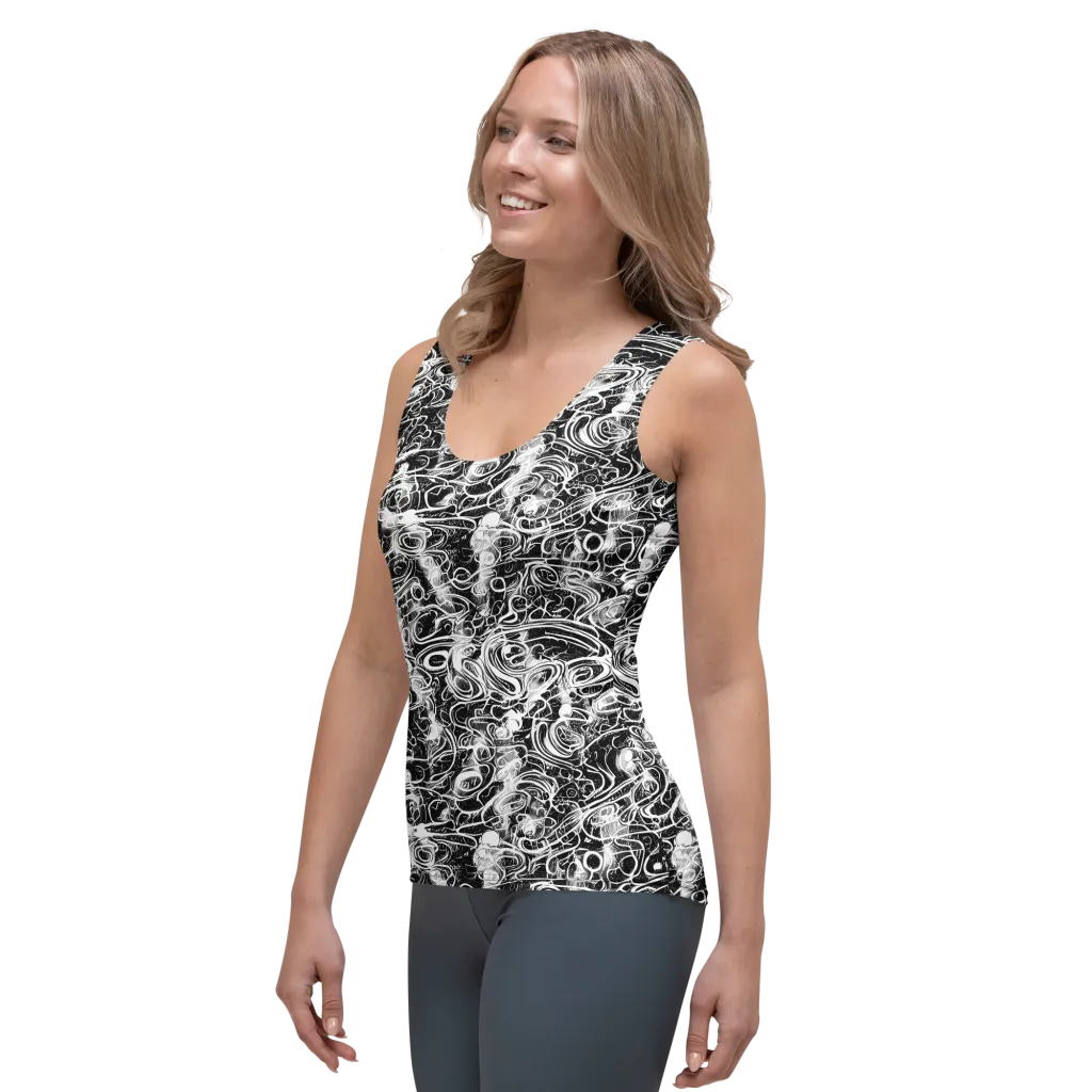 Graphite Whirlpool on Women's Tank Top — Left Front