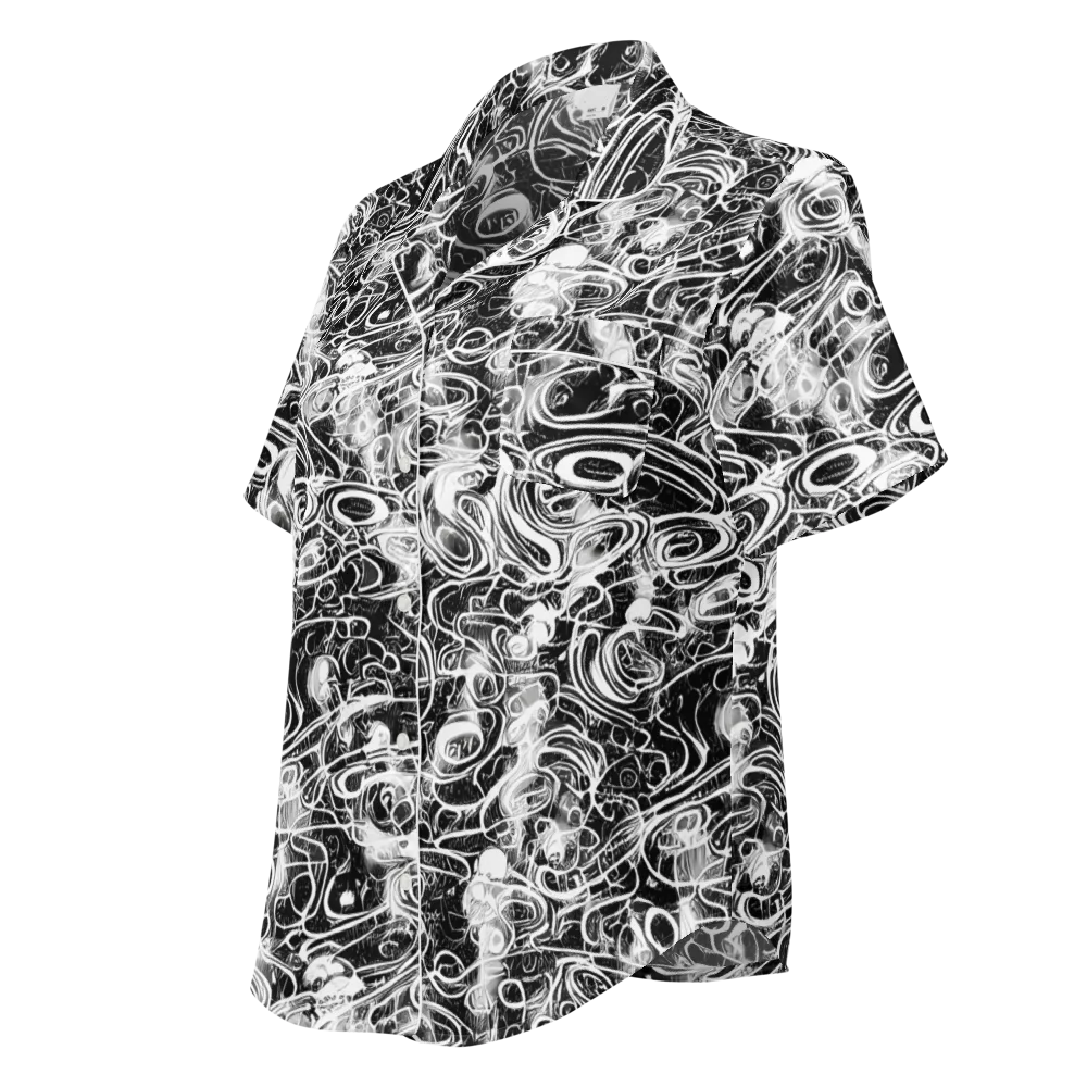 Graphite Whirlpool on Women's Short Sleeve Pajama Top — Left Front