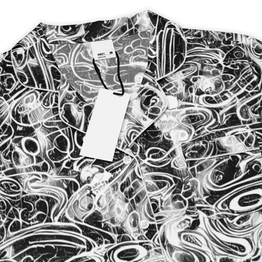Graphite Whirlpool on Women's Short Sleeve Pajama Top — Product details