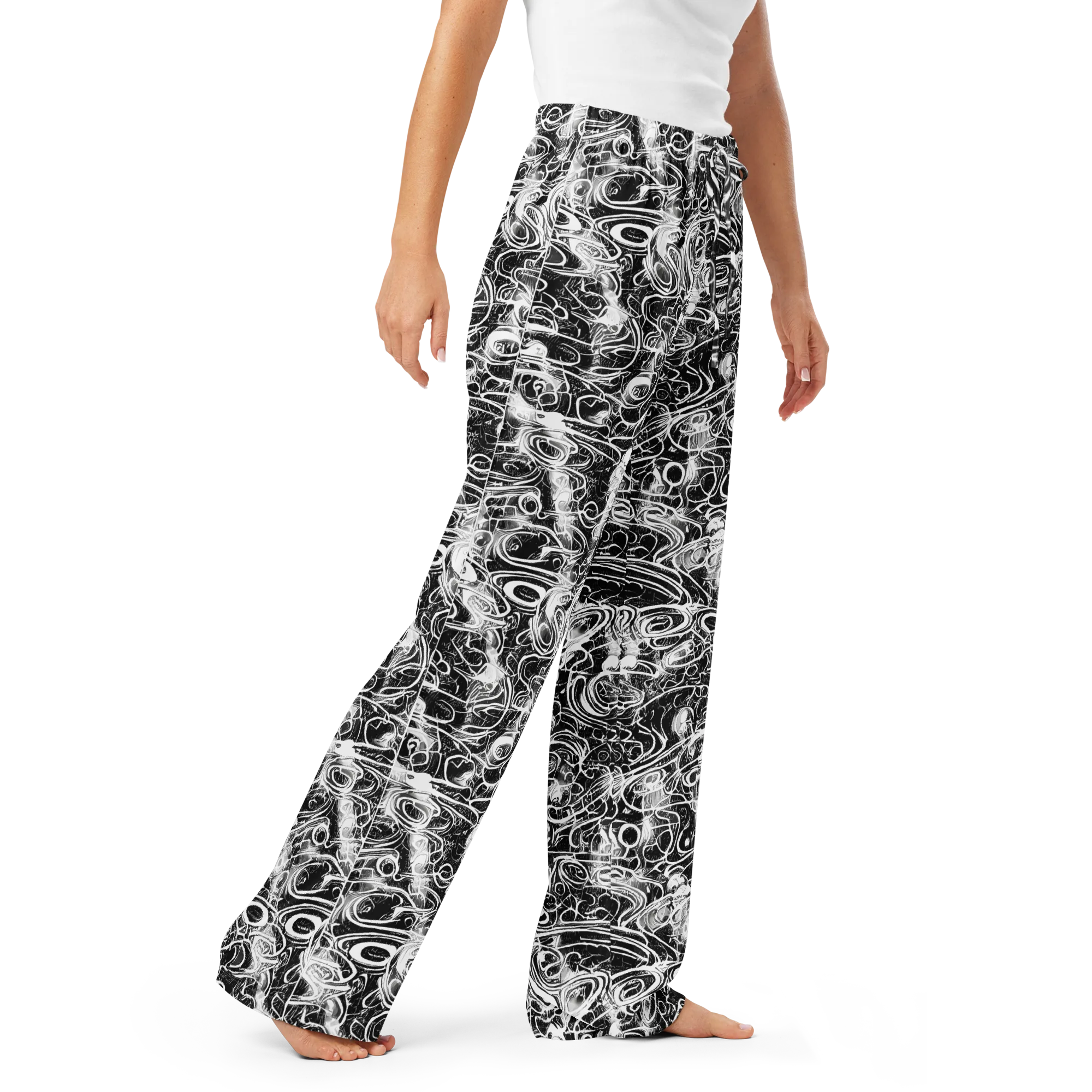 Graphite Whirlpool on Women's Pajama Pants — Right Front