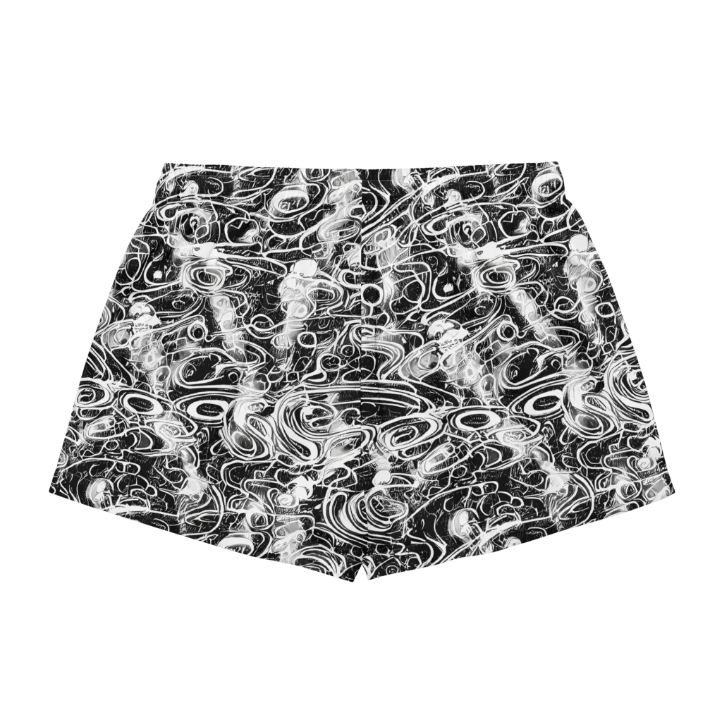 Graphite Whirlpool on Women's Pajama Shorts — Back