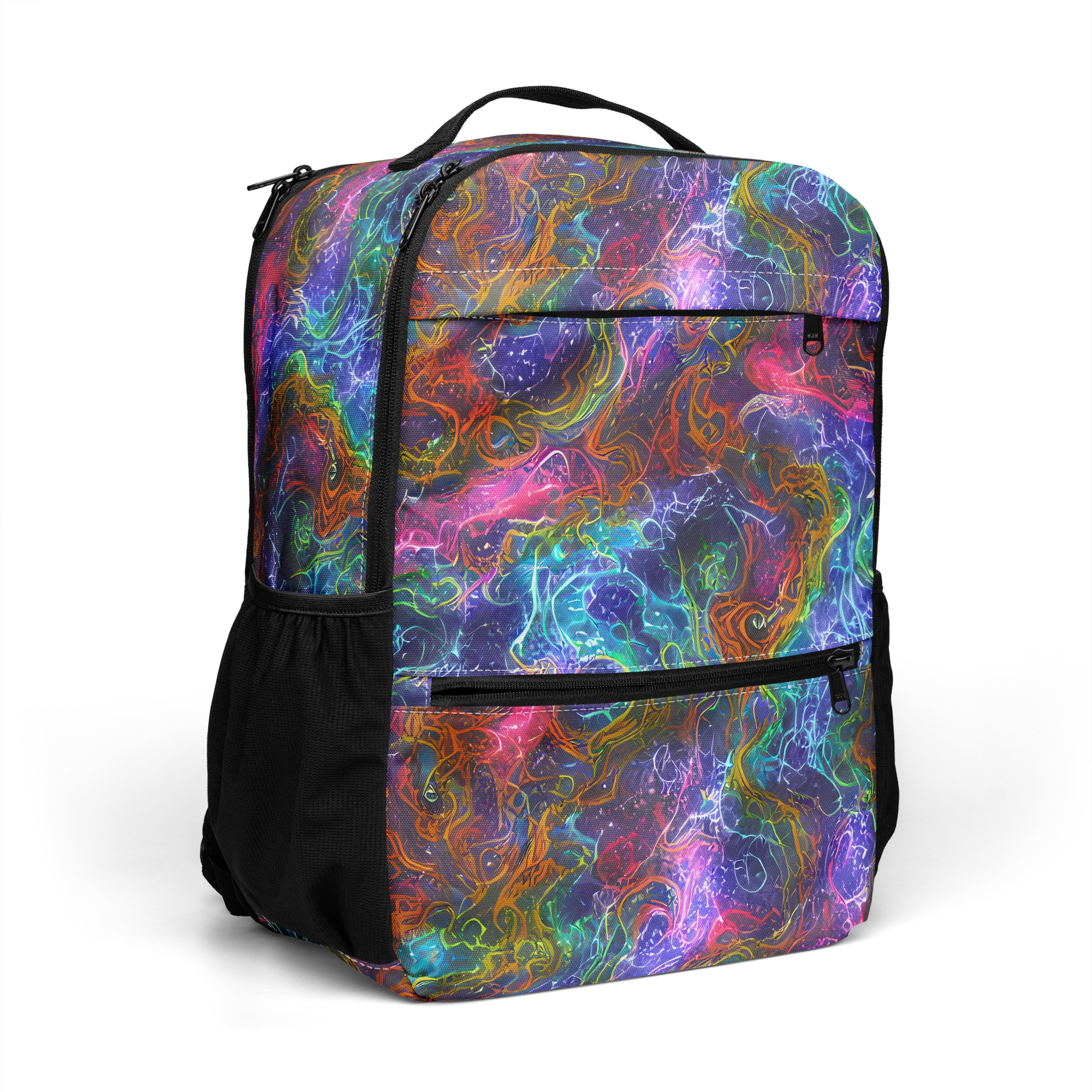 Kaleidoscope Afterdark on Utility Backpack — Right Front