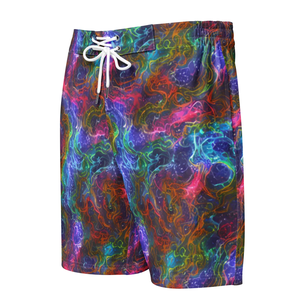 Kaleidoscope Afterdark on Men's Board Shorts — Front