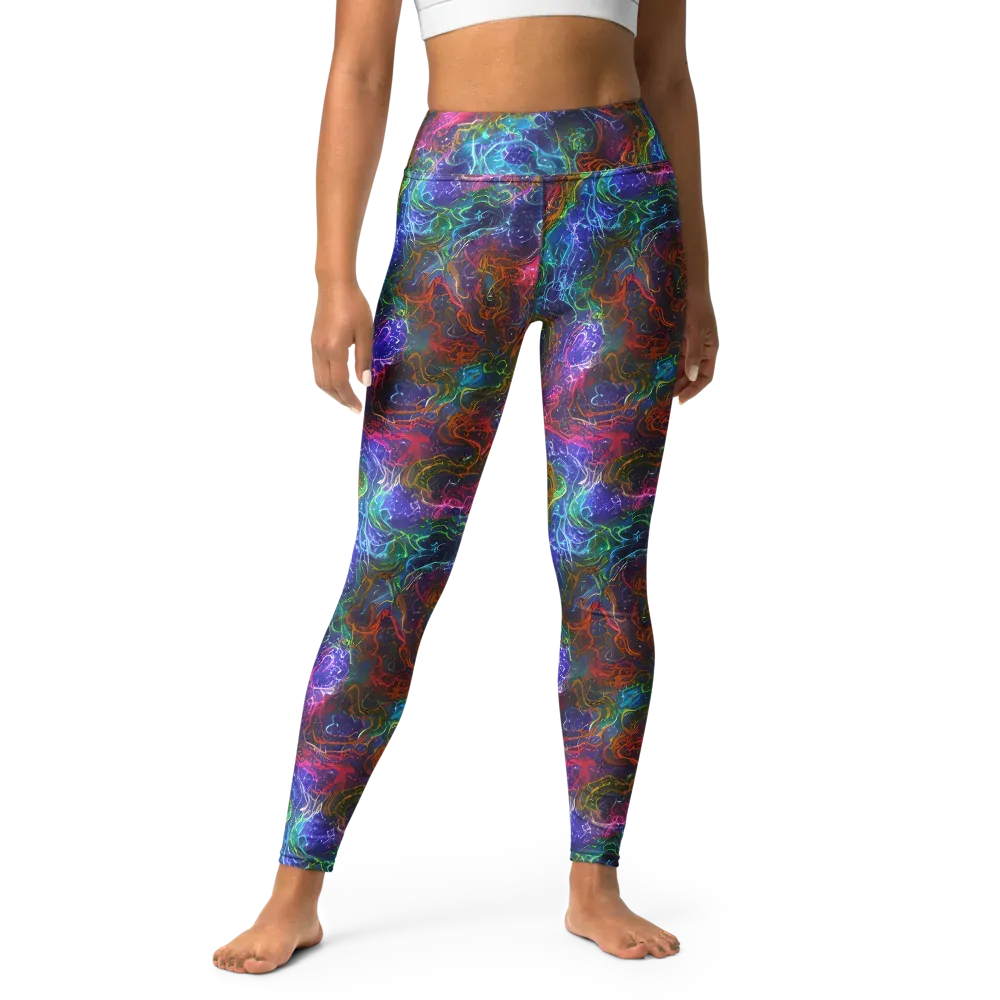 Kaleidoscope Afterdark on Yoga Leggings — Front