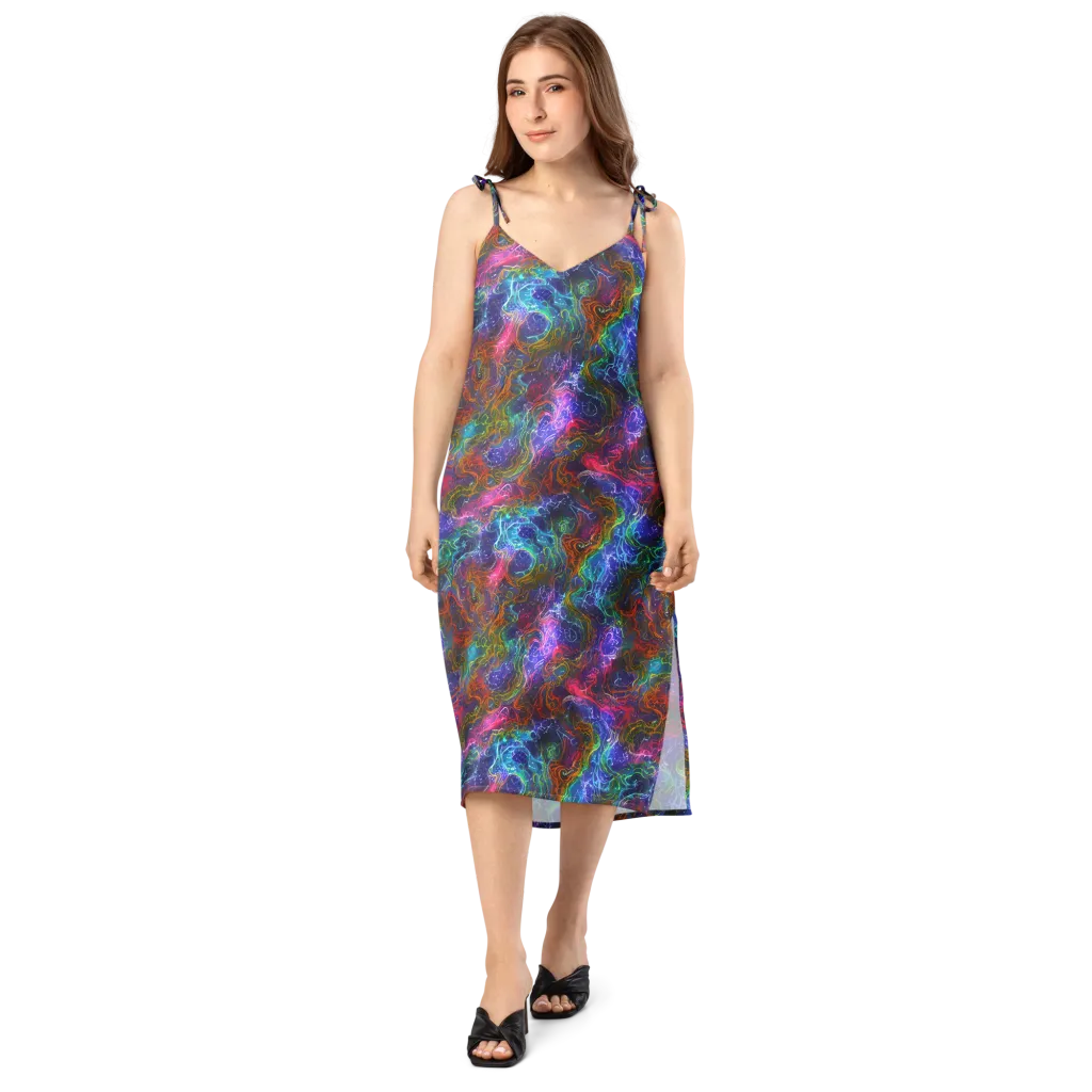 Kaleidoscope Afterdark on Slip Dress — Front