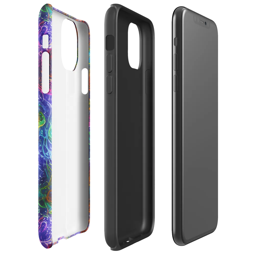 Kaleidoscope Afterdark on Tough Case for iPhone® — Right
