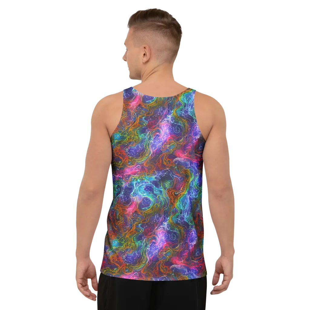 Kaleidoscope Afterdark on Men's Tank Top — Back