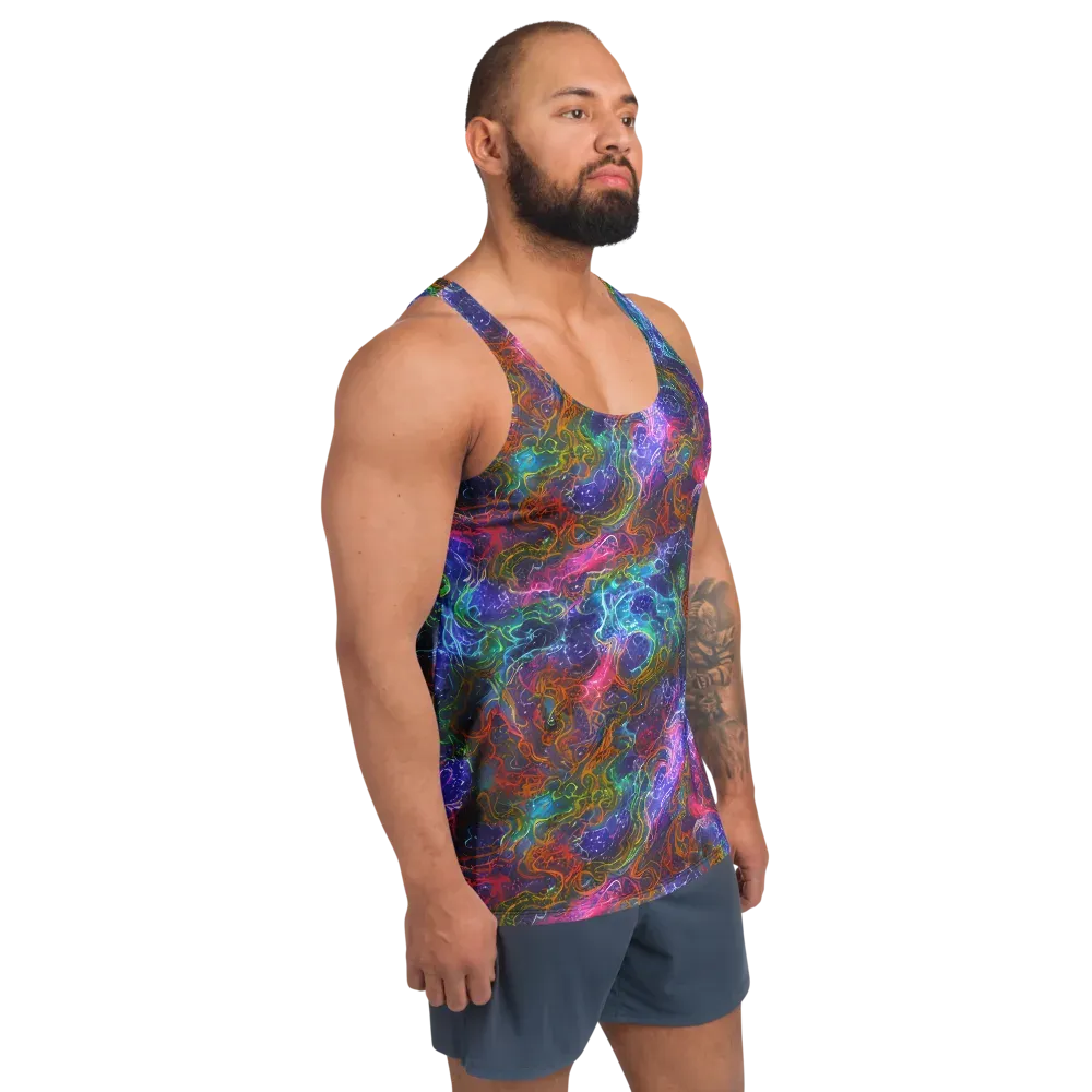 Kaleidoscope Afterdark on Men's Tank Top — Right Front
