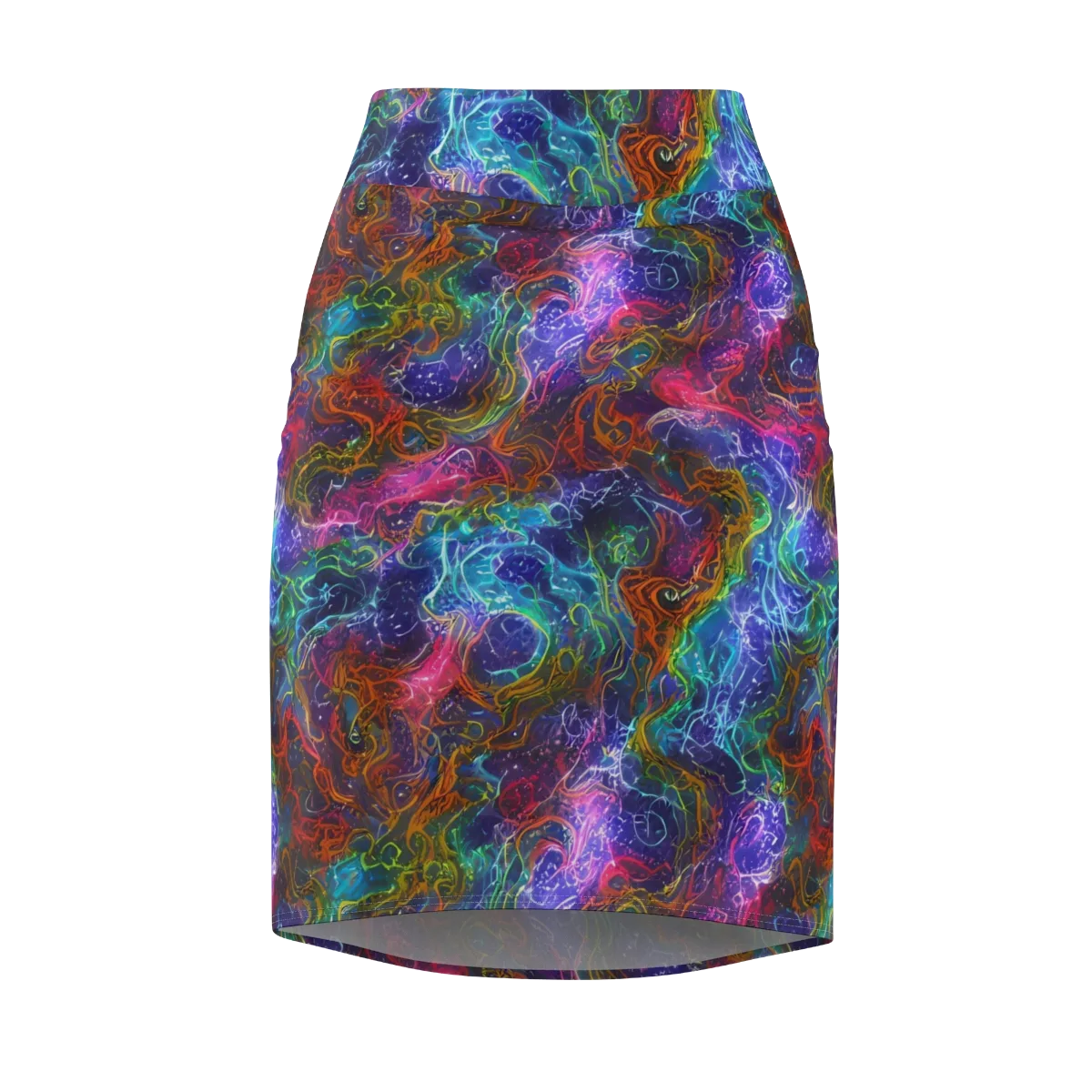 Kaleidoscope Afterdark on Pencil Skirt — Front