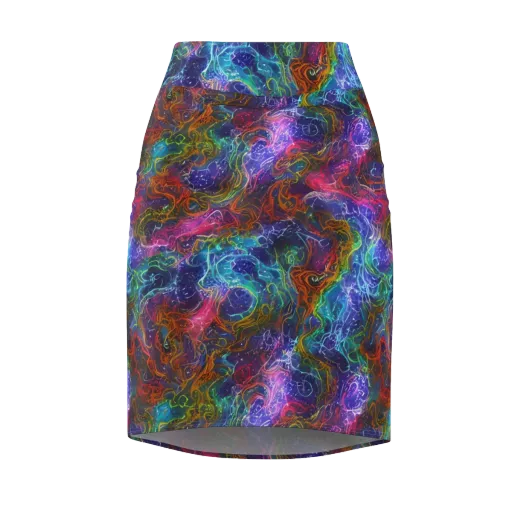 Kaleidoscope Afterdark on a Pencil Skirt