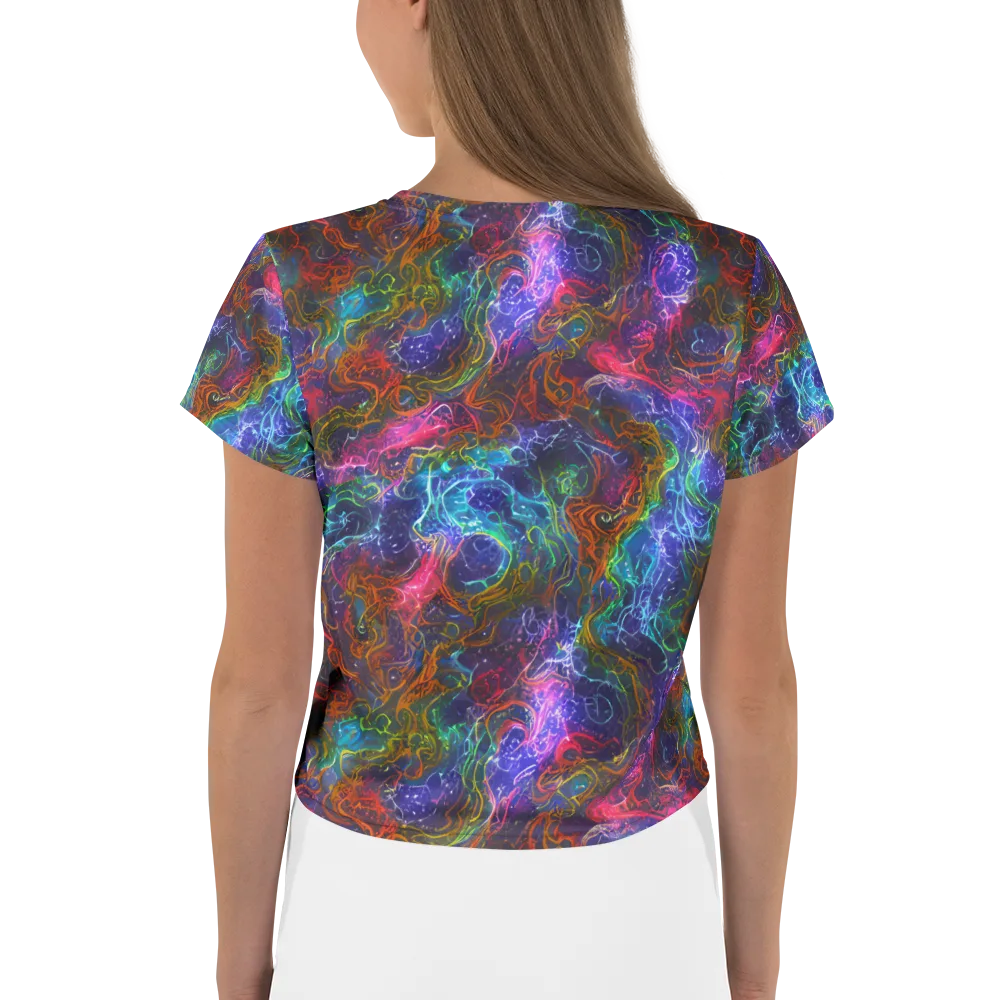 Kaleidoscope Afterdark on Crop Tee — Back