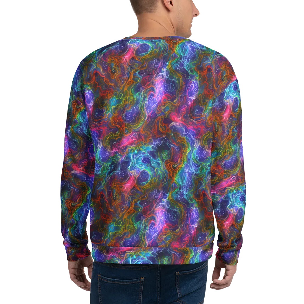 Kaleidoscope Afterdark on Sweatshirt — Back