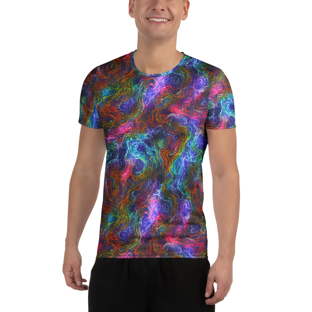Kaleidoscope Afterdark on Men's Athletic T-Shirt — Front
