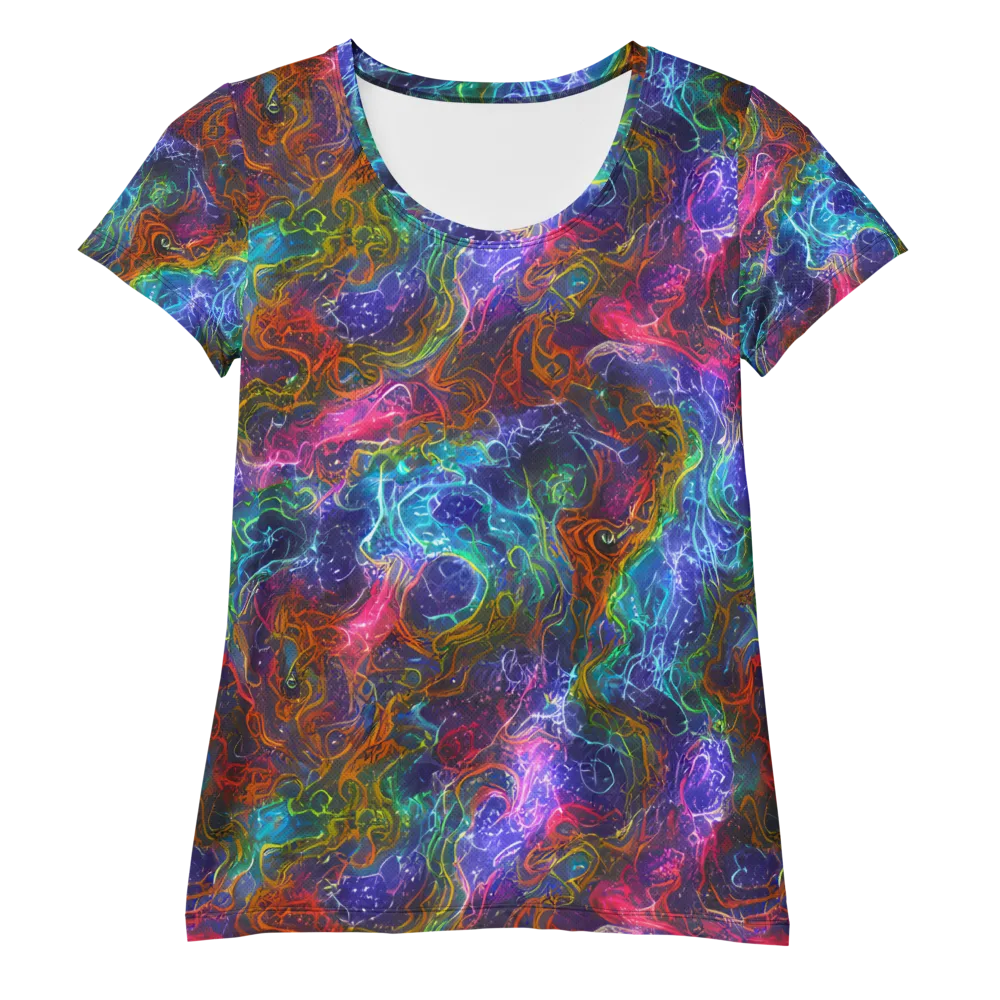 Kaleidoscope Afterdark on Women's Athletic T-Shirt — Front