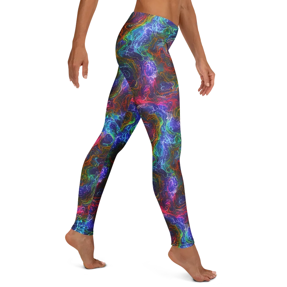 Kaleidoscope Afterdark on Leggings — Right