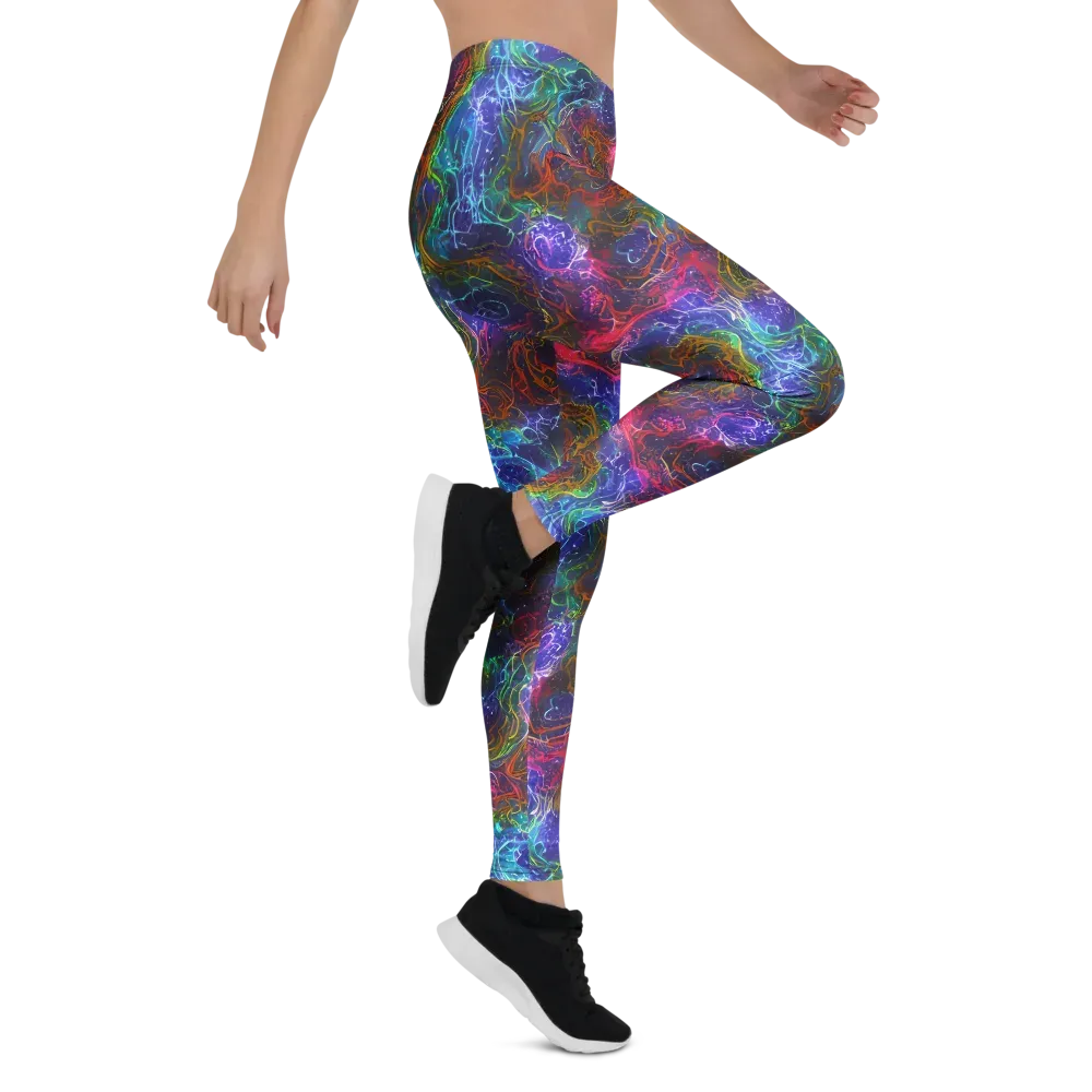Kaleidoscope Afterdark on Leggings — Right