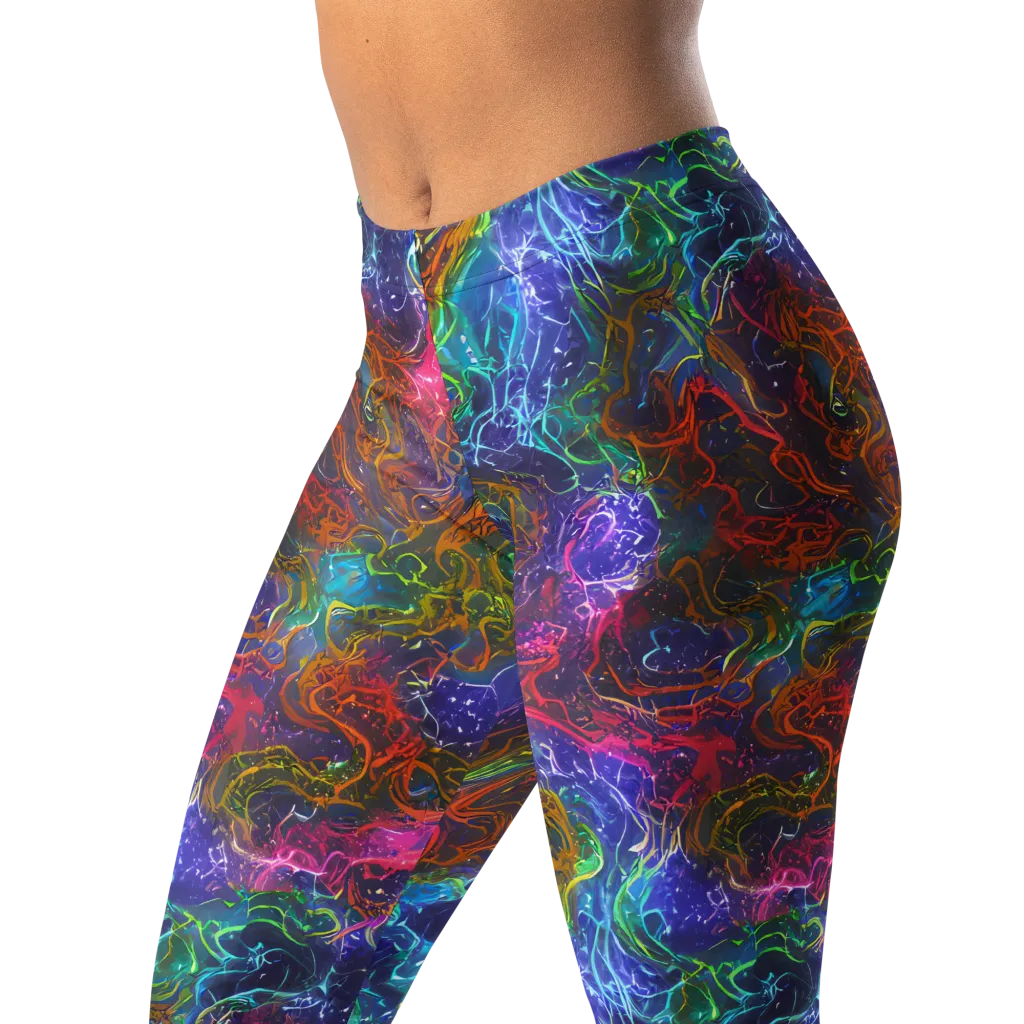 Kaleidoscope Afterdark on Leggings — Left Front