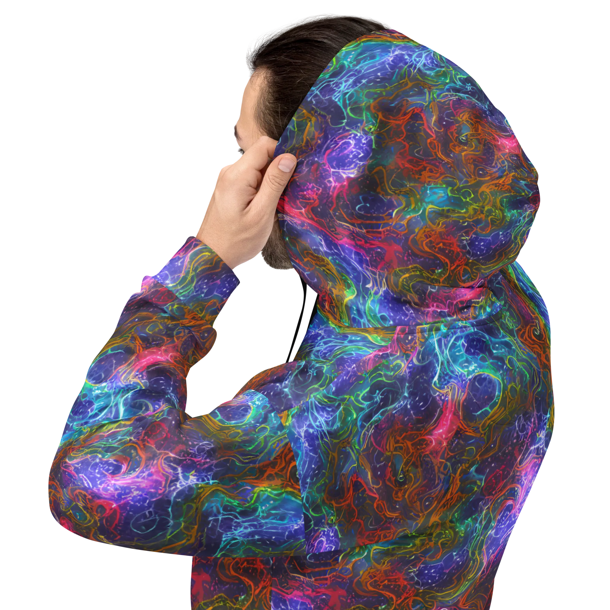 Kaleidoscope Afterdark on Hoodie — Back