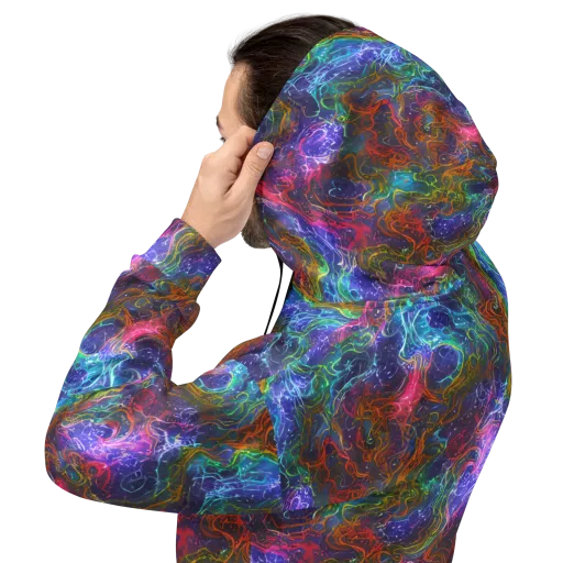 Kaleidoscope Afterdark on a Hoodie