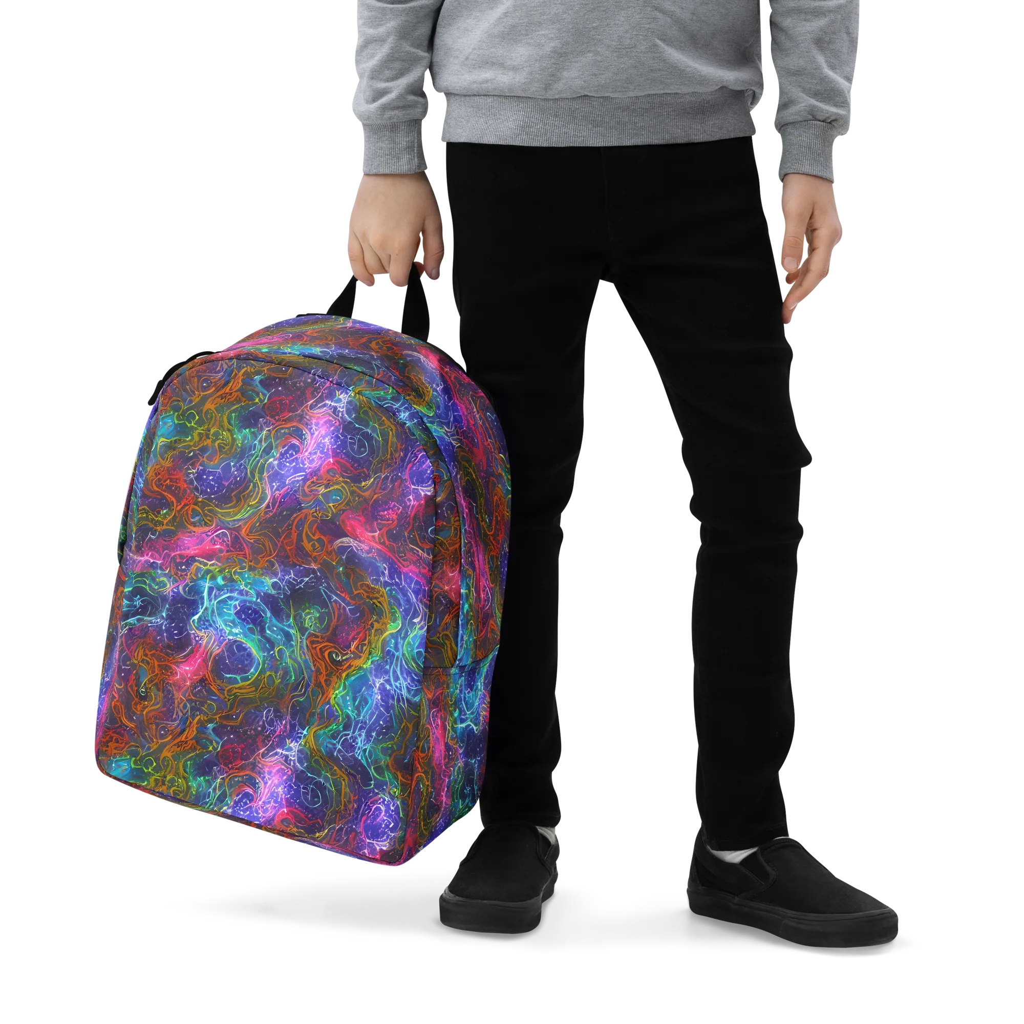Kaleidoscope Afterdark on Minimalist Backpack — Zoomed-in
