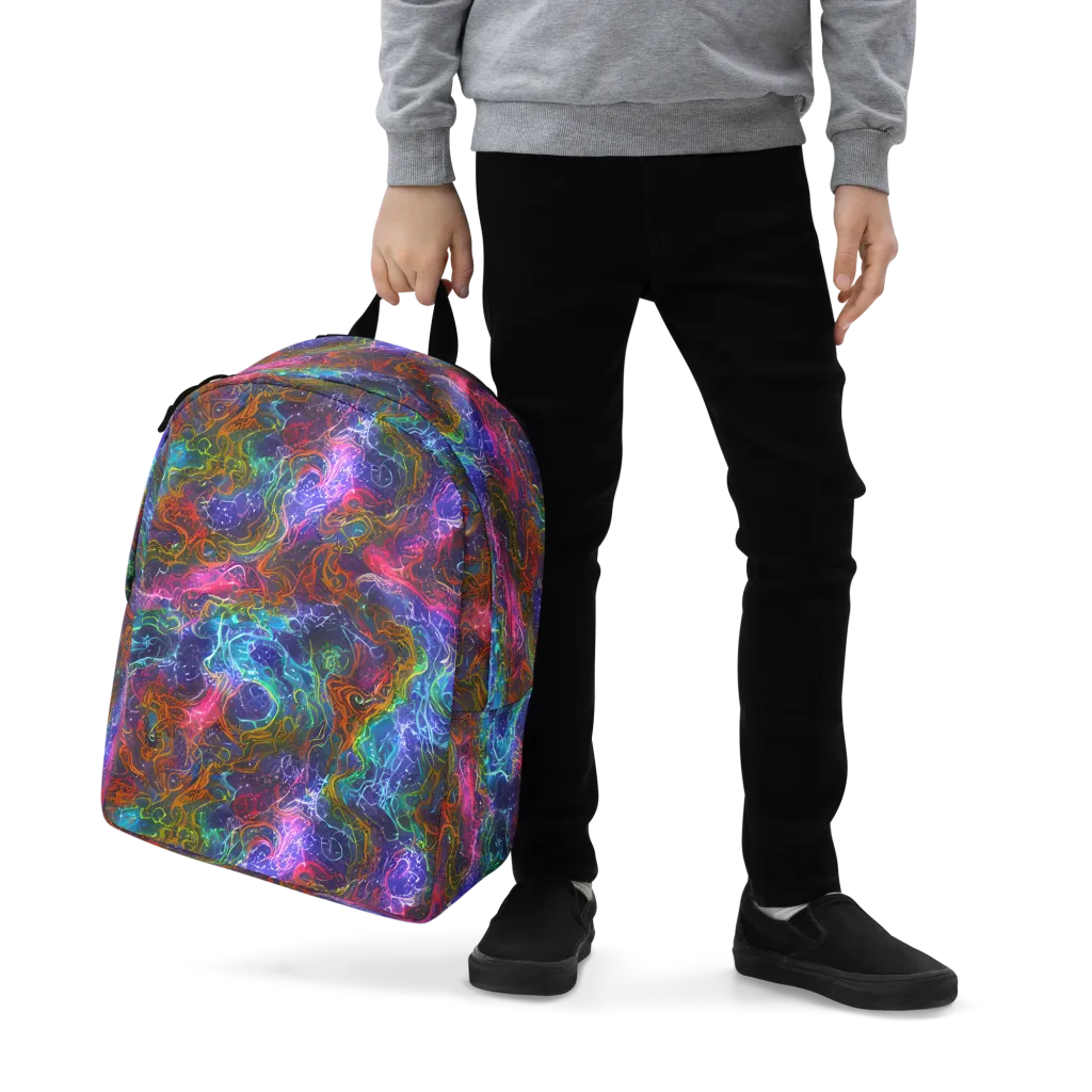 Kaleidoscope Afterdark on Minimalist Backpack — Zoomed-in