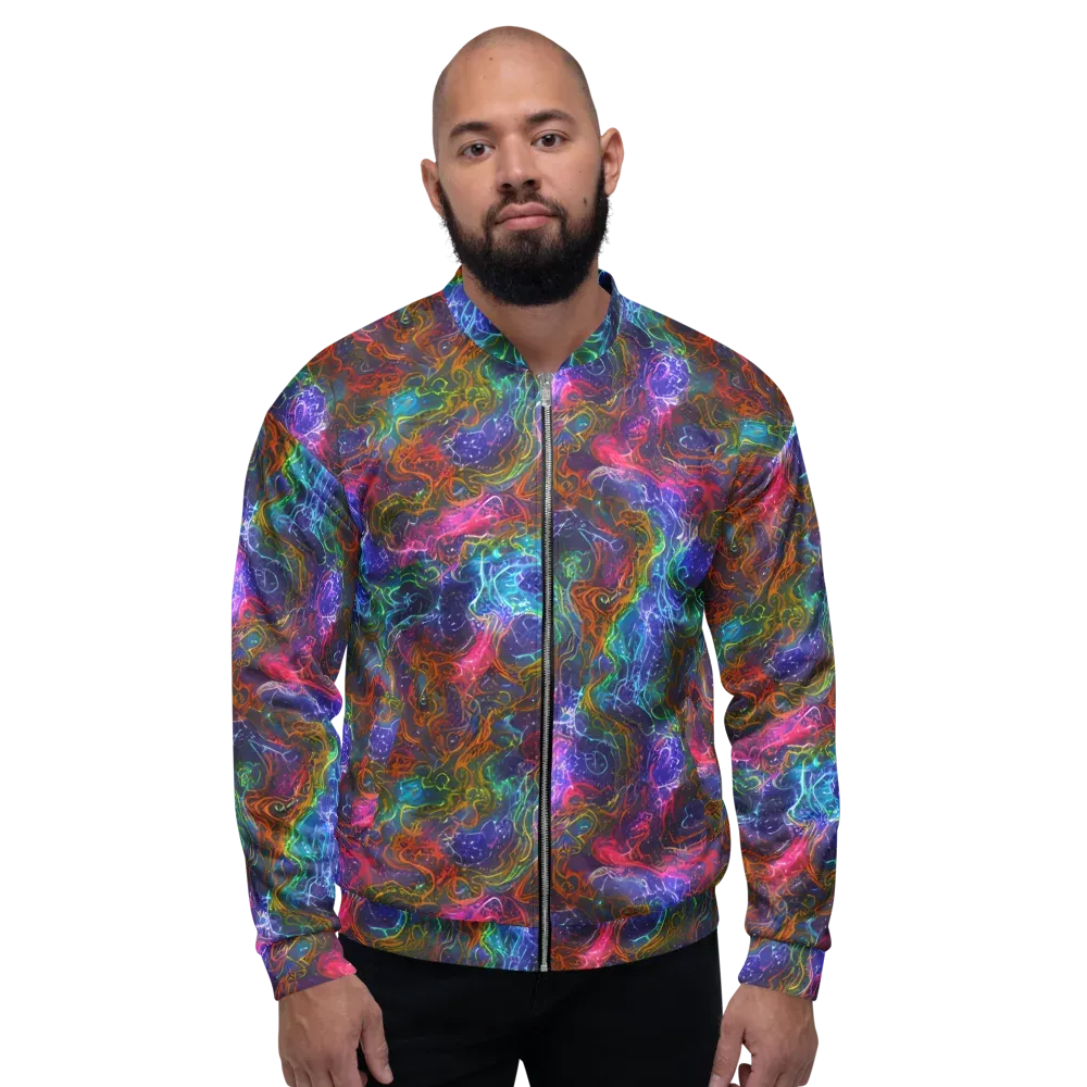 Kaleidoscope Afterdark on Bomber Jacket — Front