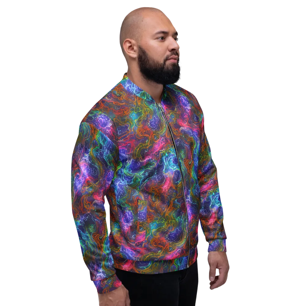 Kaleidoscope Afterdark on Bomber Jacket — Right