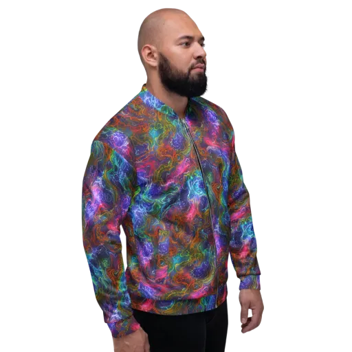 Kaleidoscope Afterdark on a Bomber Jacket
