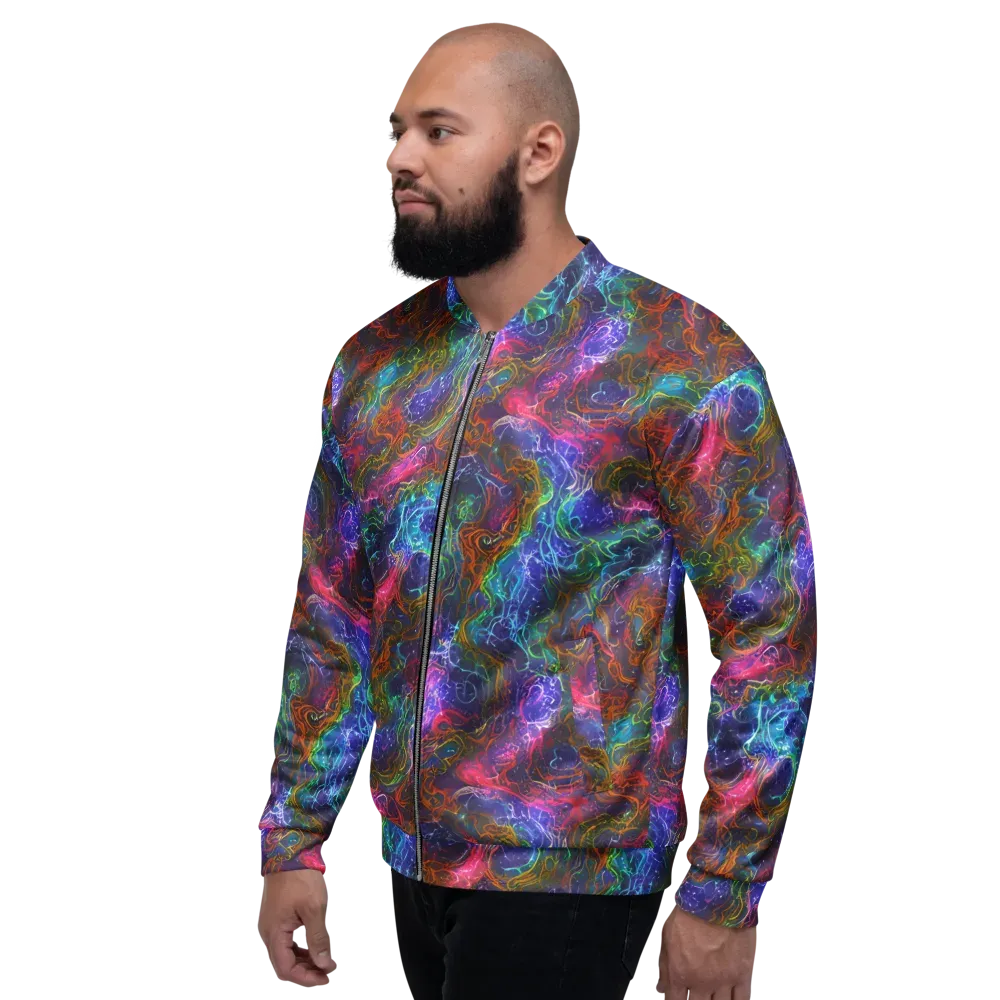 Kaleidoscope Afterdark on Bomber Jacket — Left