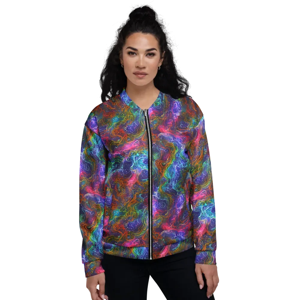 Kaleidoscope Afterdark on Bomber Jacket — Front