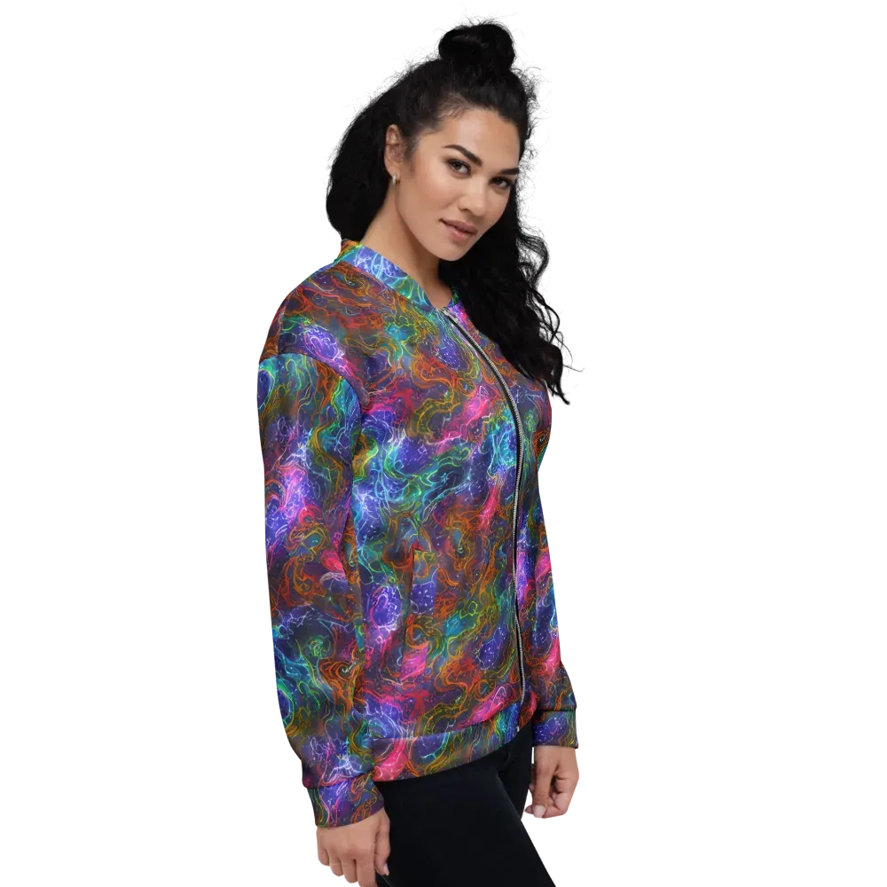 Kaleidoscope Afterdark on Bomber Jacket — Right