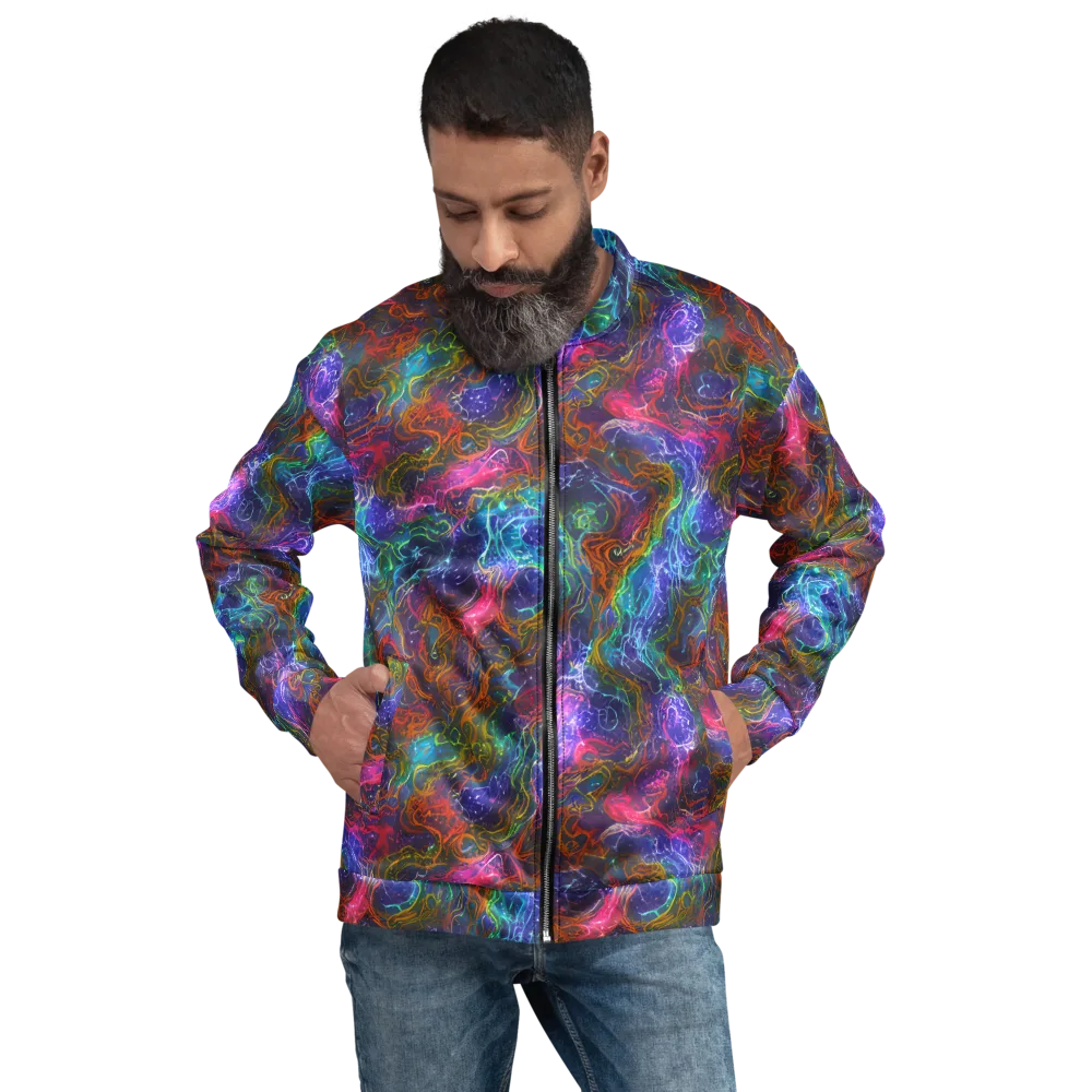 Kaleidoscope Afterdark on Bomber Jacket — Front