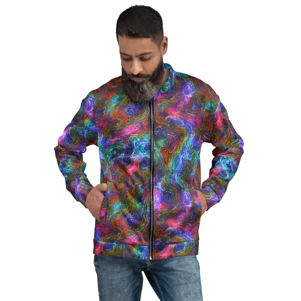 Kaleidoscope Afterdark on Bomber Jacket — Front