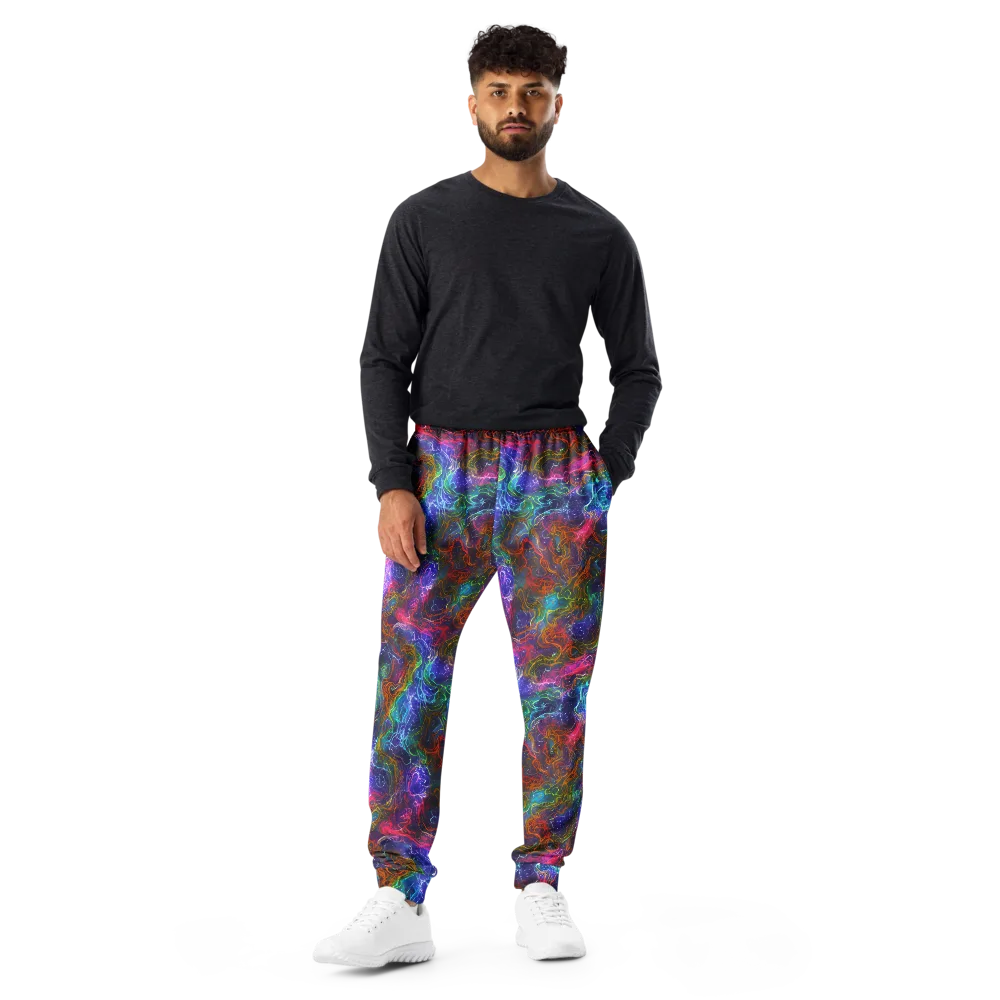 Kaleidoscope Afterdark on Men's Joggers — Front