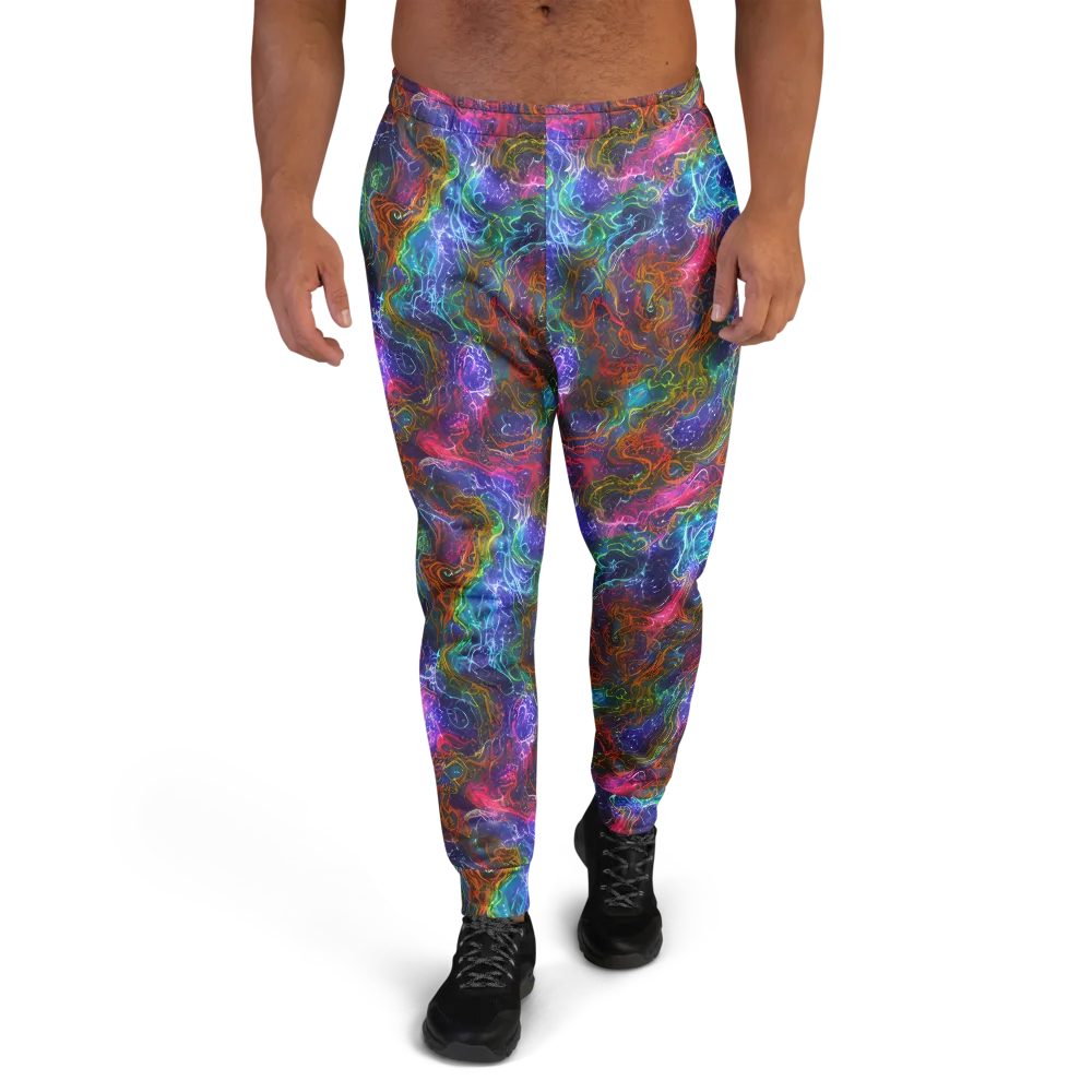 Kaleidoscope Afterdark on Men's Joggers — Front