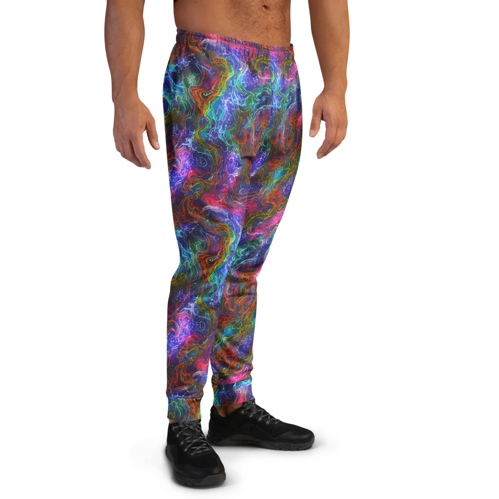 Kaleidoscope Afterdark on Men's Joggers — Right