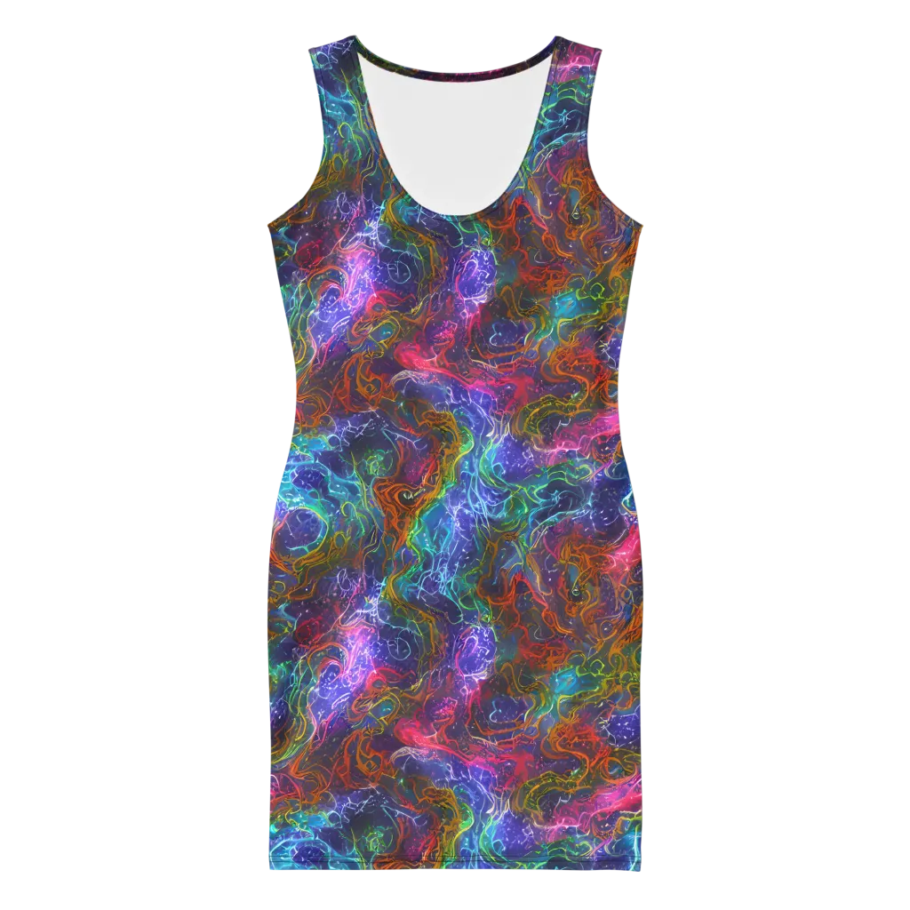 Kaleidoscope Afterdark on Bodycon Dress — Front
