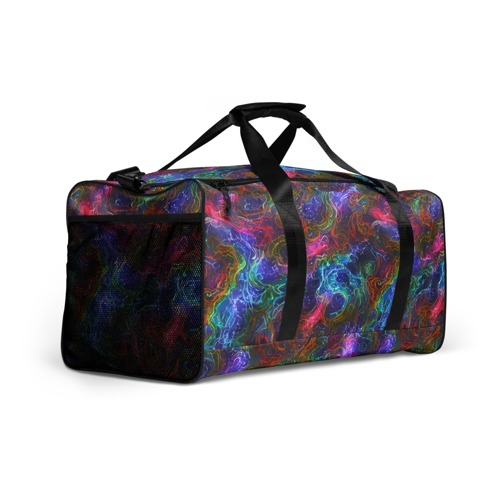 Kaleidoscope Afterdark on Duffle Bag — Right Front