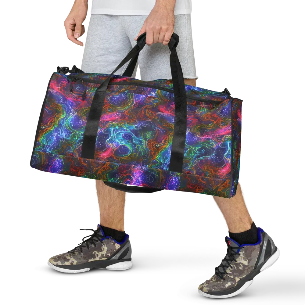 Kaleidoscope Afterdark on Duffle Bag — Front