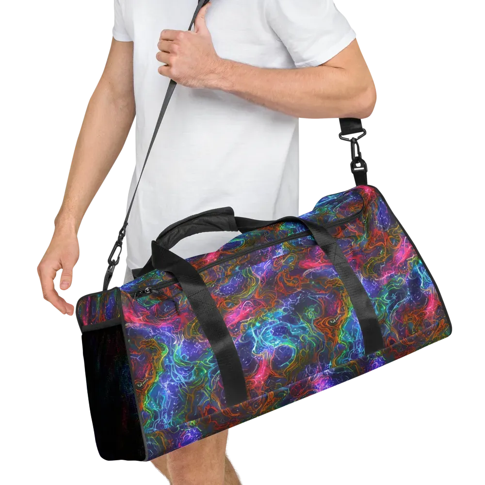 Kaleidoscope Afterdark on Duffle Bag — Right Front