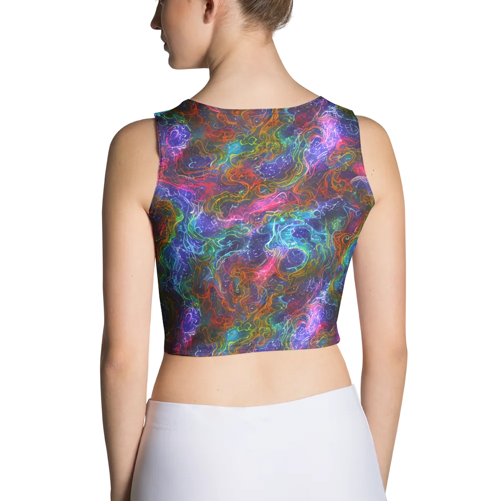 Kaleidoscope Afterdark on Crop Top — Back