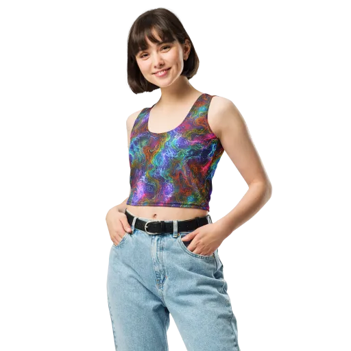 Kaleidoscope Afterdark on a Crop Top