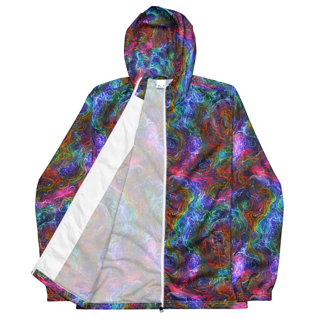 Kaleidoscope Afterdark on Men's Windbreaker — Front